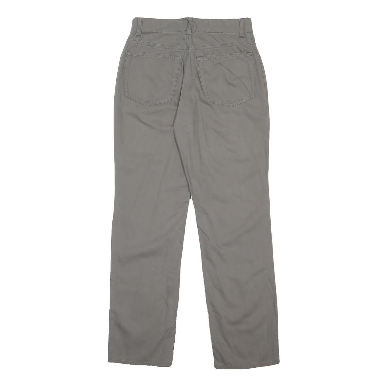 CALVIN KLEIN JEANS Womens Cotton Blend Grey Regular Fit Straight Leg Trousers