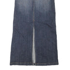 EUNINA Womens Blue Denim Midi Straight Skirt M Cotton Blend Casual Comfortable