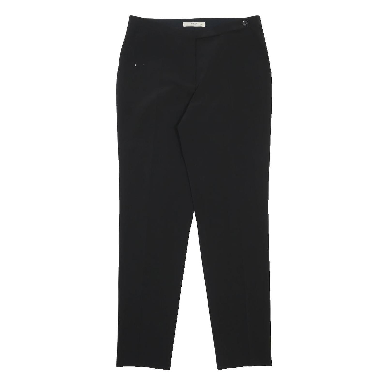 PRADA Womens Black Slim Slim Leg Trousers W28 L28 Smart Formal Work
