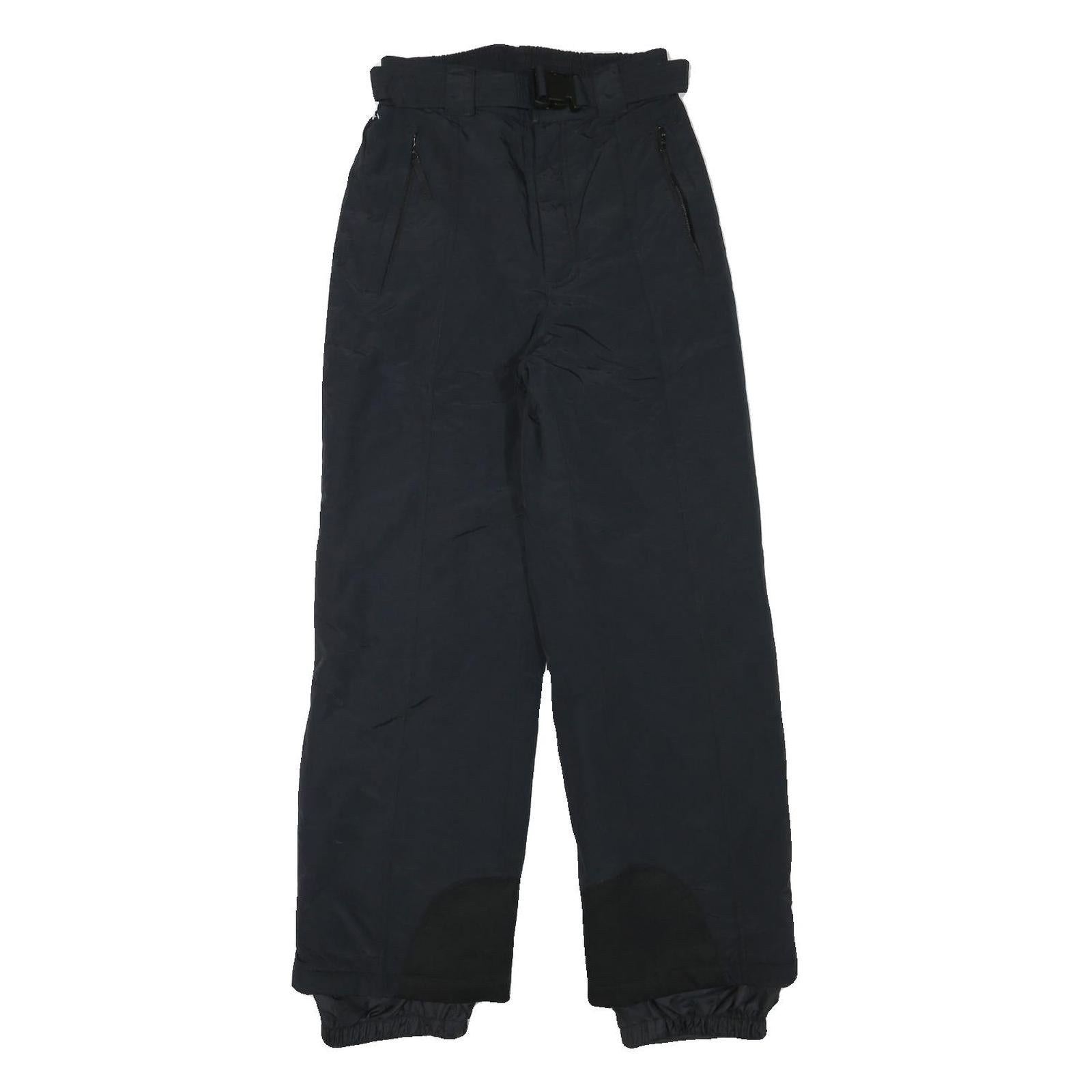 COLUMBIA Lined Mens Polyester Blend Black Relaxed Trousers W24 L28 Outdoor Zip