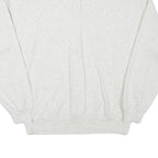 CHAMPION Mens White Cotton Blend Polo Collar M Sweatshirt Pullover Classic Logo