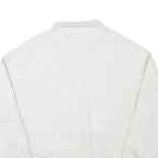 CHAMPION Mens White Cotton Blend Polo Collar M Sweatshirt Pullover Classic Logo