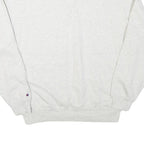 CHAMPION Mens White Cotton Blend Polo Collar M Sweatshirt Pullover Classic Logo
