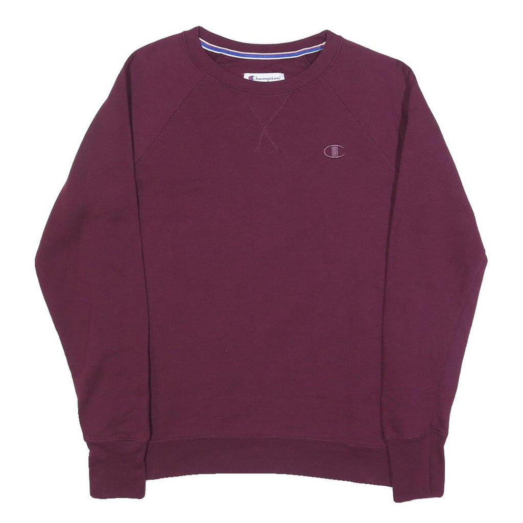 CHAMPION Mens Maroon Crew Neck M Cotton Blend Sweatshirt Pullover