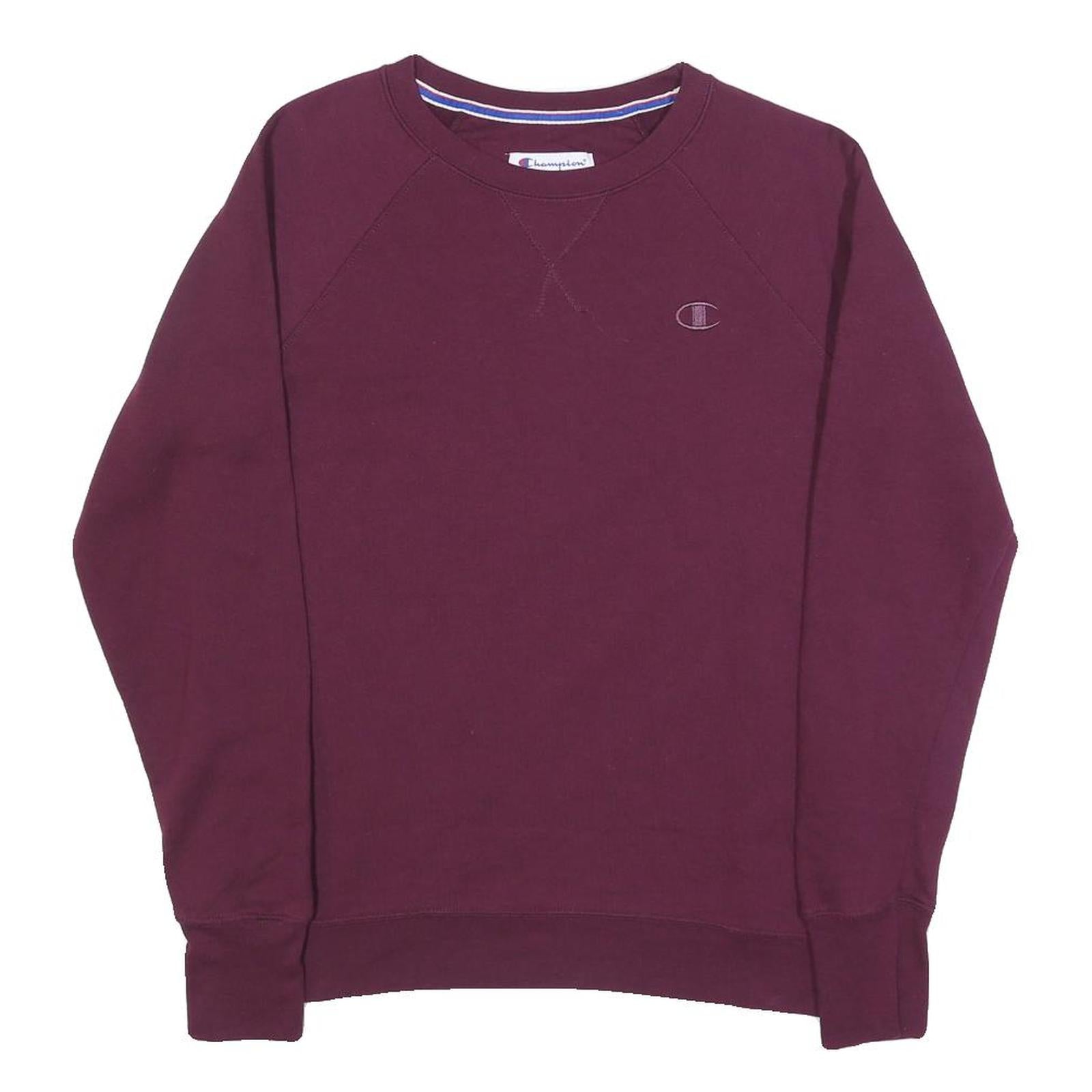 CHAMPION Mens Maroon Crew Neck M Cotton Blend Sweatshirt Pullover