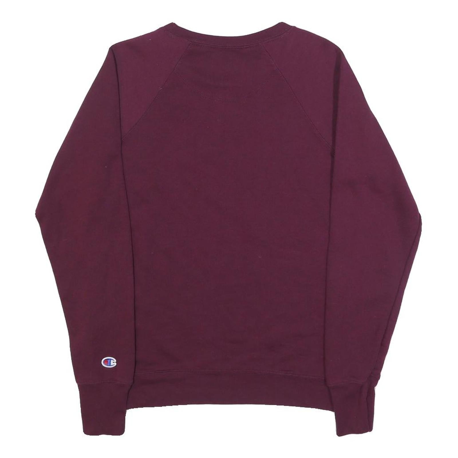 CHAMPION Mens Maroon Crew Neck M Cotton Blend Sweatshirt Pullover
