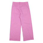 LAUREN CONRAD Womens Cotton Blend Pink Regular Wide-Leg Trousers W32 L25 Stylish