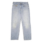 CARHARTT Mens Relaxed Blue Denim Light W34 L32 Classic Cotton Zip Jeans