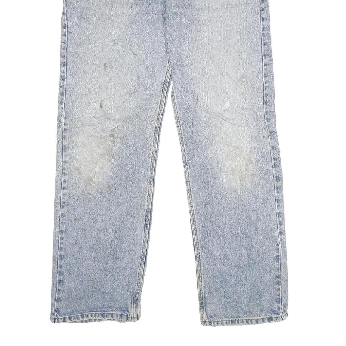 CARHARTT Mens Relaxed Blue Denim Light W34 L32 Classic Cotton Zip Jeans