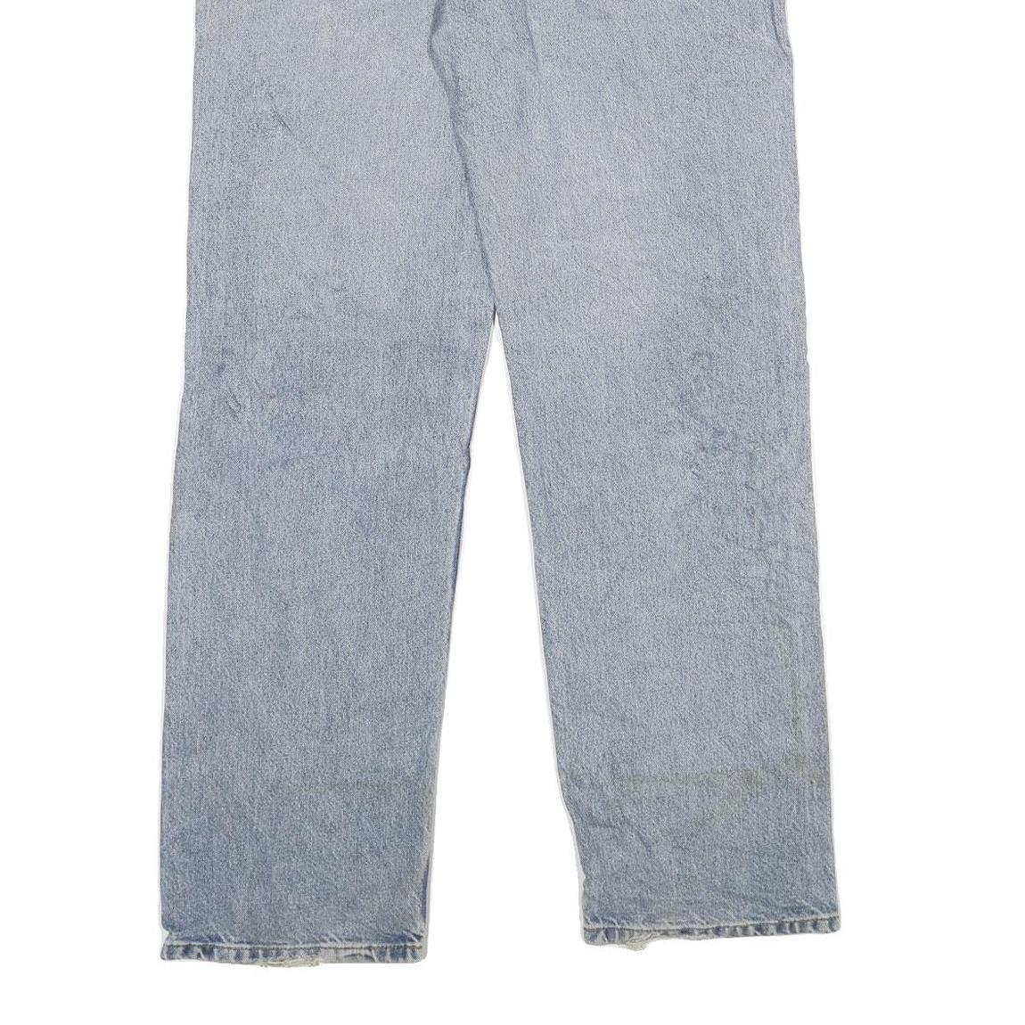 CARHARTT Mens Relaxed Blue Denim Light W34 L32 Classic Cotton Zip Jeans