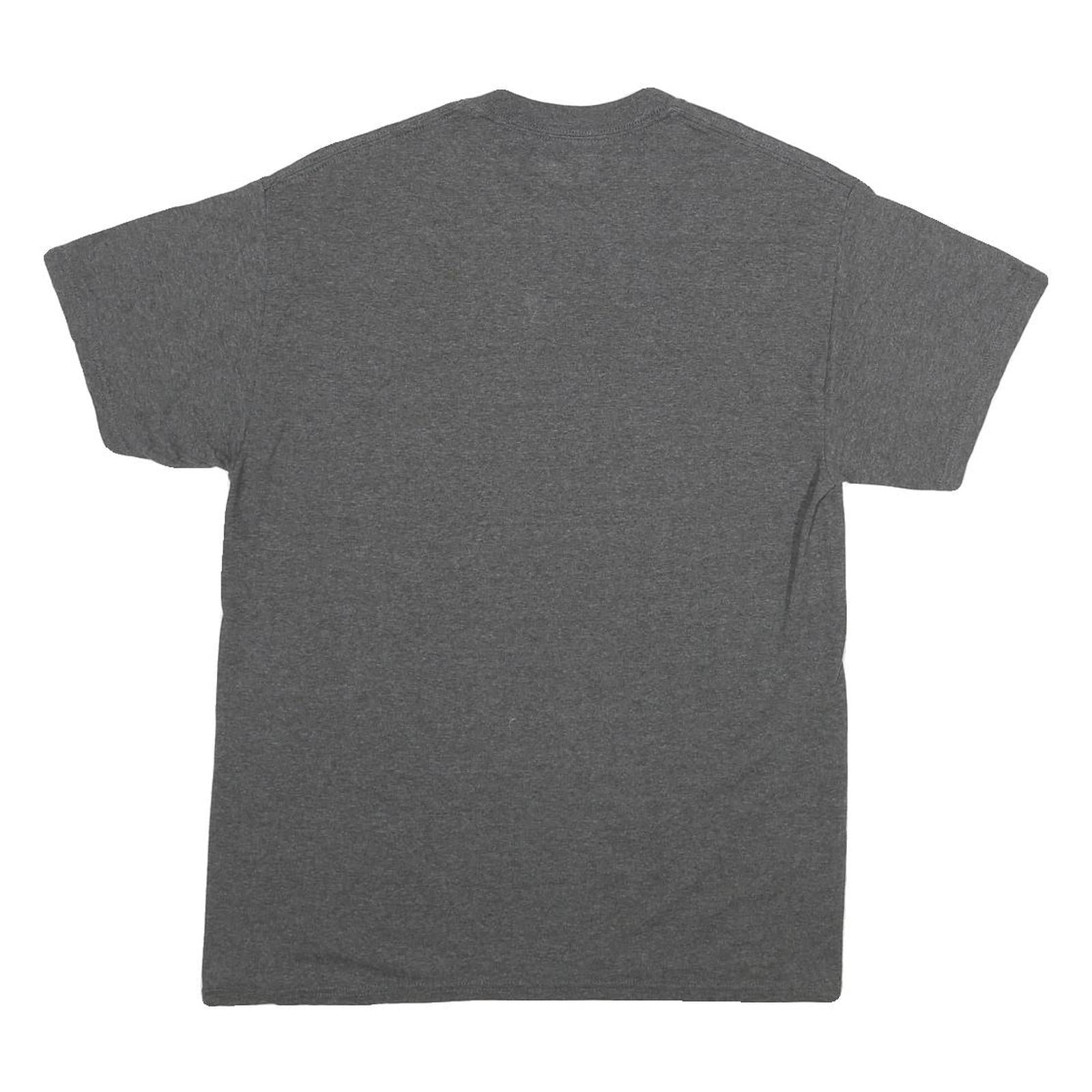 NFL Mens Grey Denver Broncos Graphic T-Shirt M Short Sleeve Crew Neck Casual