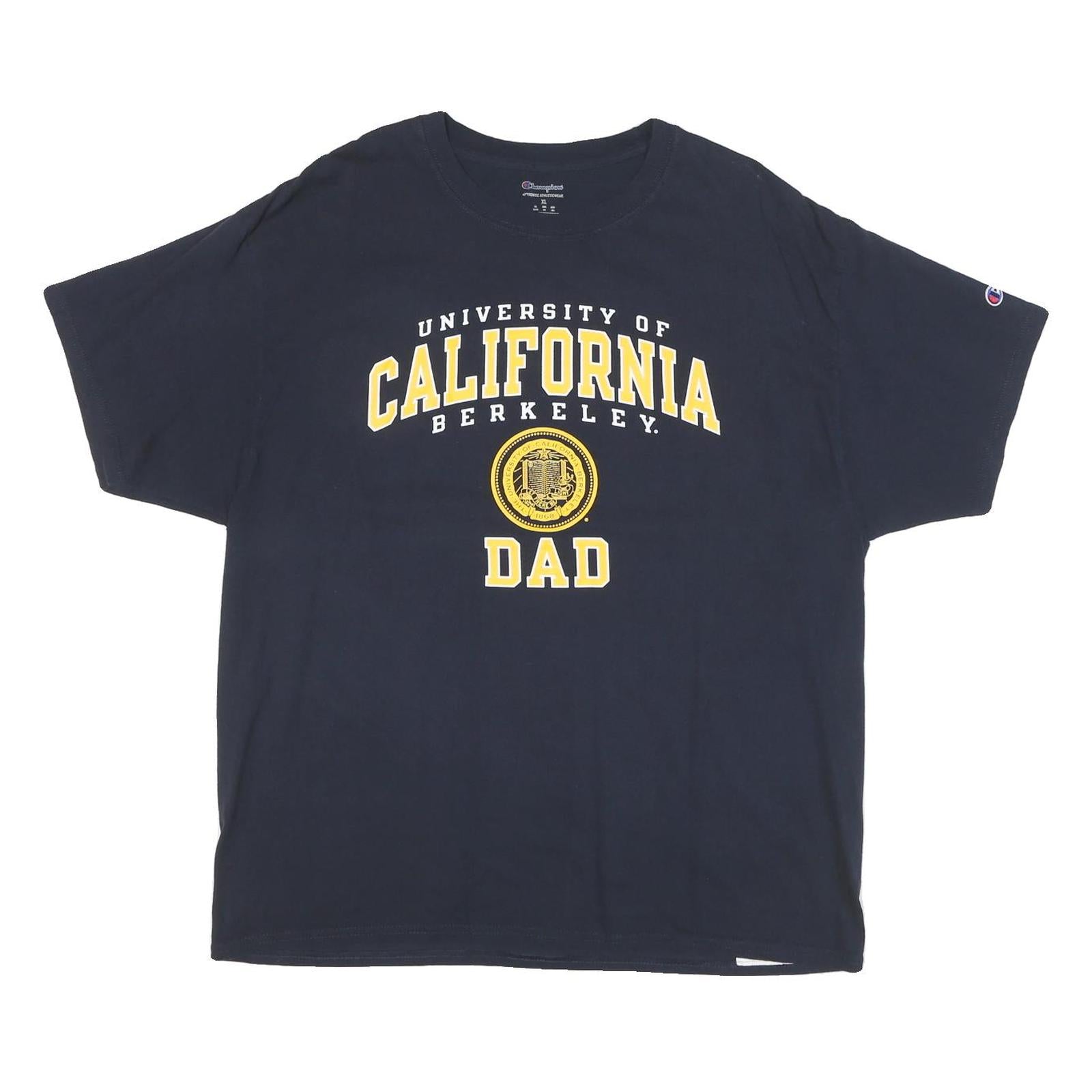 CHAMPION Mens Blue University Of California Berkeley Dad Graphic T-Shirt XL