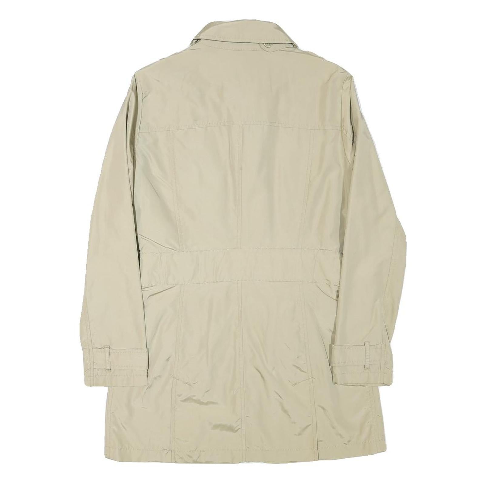 WOOLRICH Womens Beige Button Jacket S Polyester Blend Classic Lightweight Dress