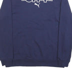 PUMA Mens Navy Blue CITY Logo Crew Neck L Sweatshirt Cotton Blend Pullover