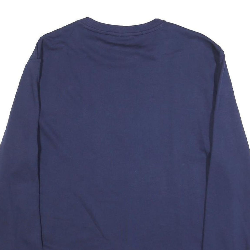 PUMA Mens Navy Blue CITY Logo Crew Neck L Sweatshirt Cotton Blend Pullover