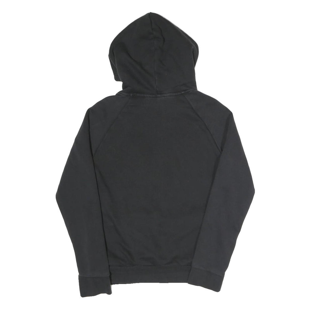ADIDAS Womens Black Hoodie S Cotton Blend Pullover Sweatshirt Logo Print