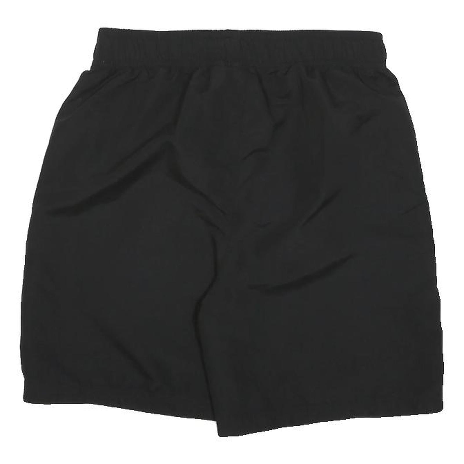 SLAZENGER Mens Black Casual Shorts S W24 Lightweight Polyester Elastic Waist