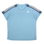 ADIDAS Mens Blue & Navy Sport T-Shirt XL Short Sleeve Crew Neck Athletic