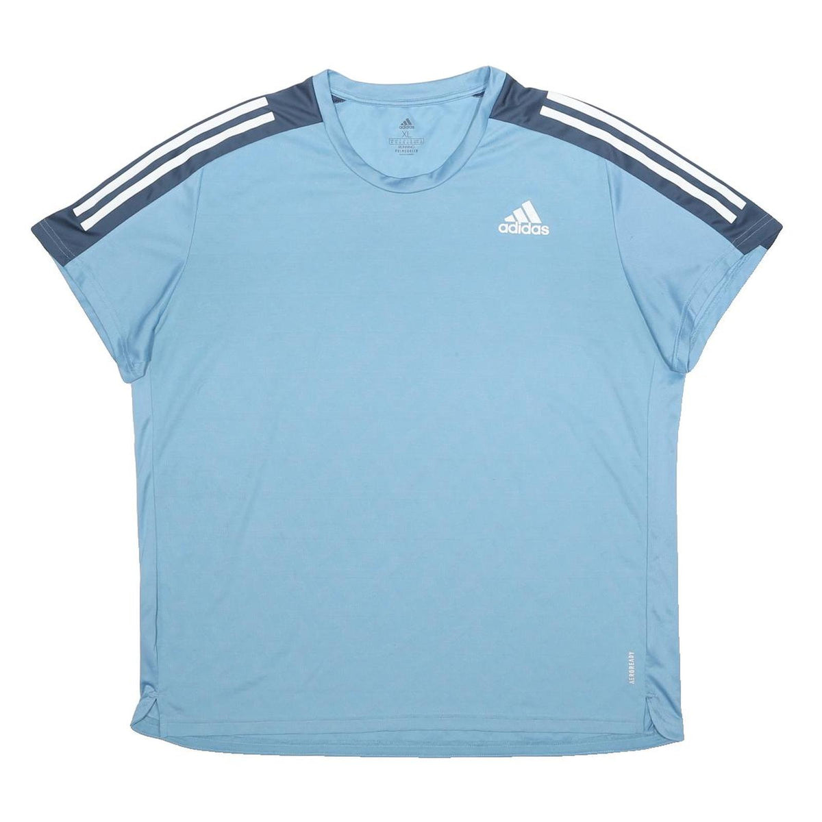 ADIDAS Mens Blue & Navy Sport T-Shirt XL Short Sleeve Crew Neck Athletic