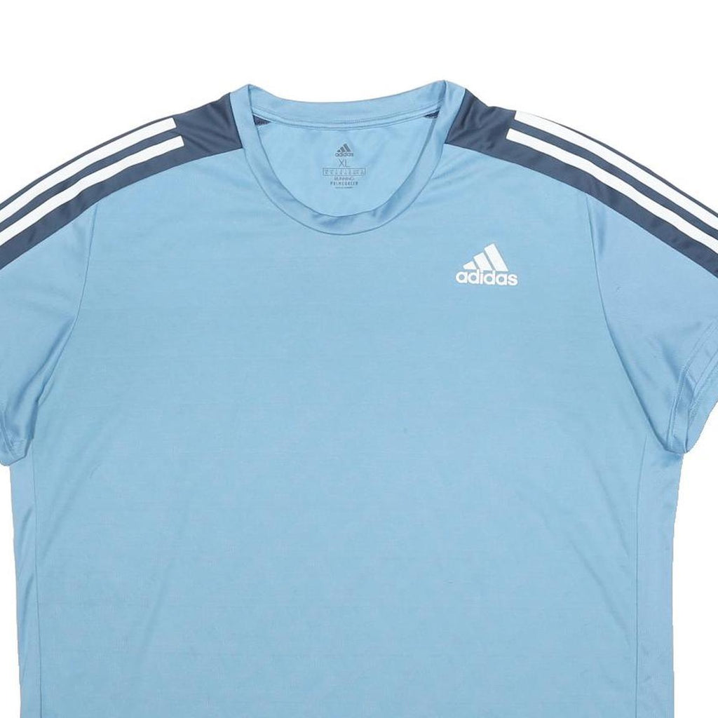 ADIDAS Mens Blue & Navy Sport T-Shirt XL Short Sleeve Crew Neck Athletic