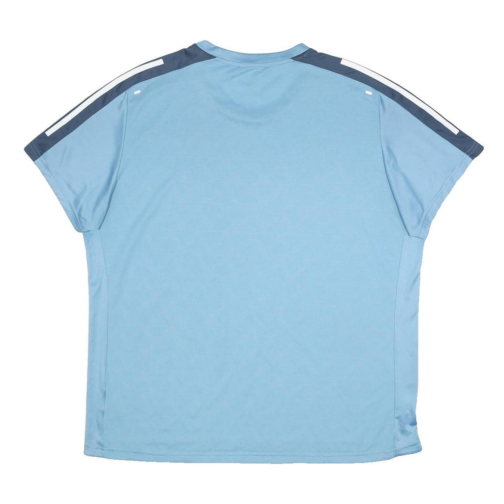 ADIDAS Mens Blue & Navy Sport T-Shirt XL Short Sleeve Crew Neck Athletic