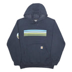 CARHARTT Mens Navy Blue Hoodie L Cotton Blend Casual Workwear Comfort