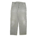 CARHARTT Mens Jeans Grey Relaxed Straight Cotton Blend W36 L33 Workwear Durable