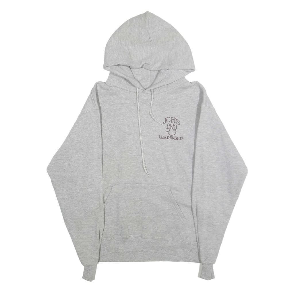 LEE Mens Grey Hoodie S JCHS Leadership Printed Sweatshirt Cotton Blend