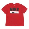 NIKE Mens Red Graphic T-Shirt L Short Sleeve Crew Neck Sports Casual
