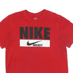 NIKE Mens Red Graphic T-Shirt L Short Sleeve Crew Neck Sports Casual