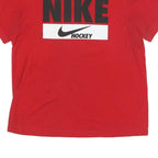NIKE Mens Red Graphic T-Shirt L Short Sleeve Crew Neck Sports Casual
