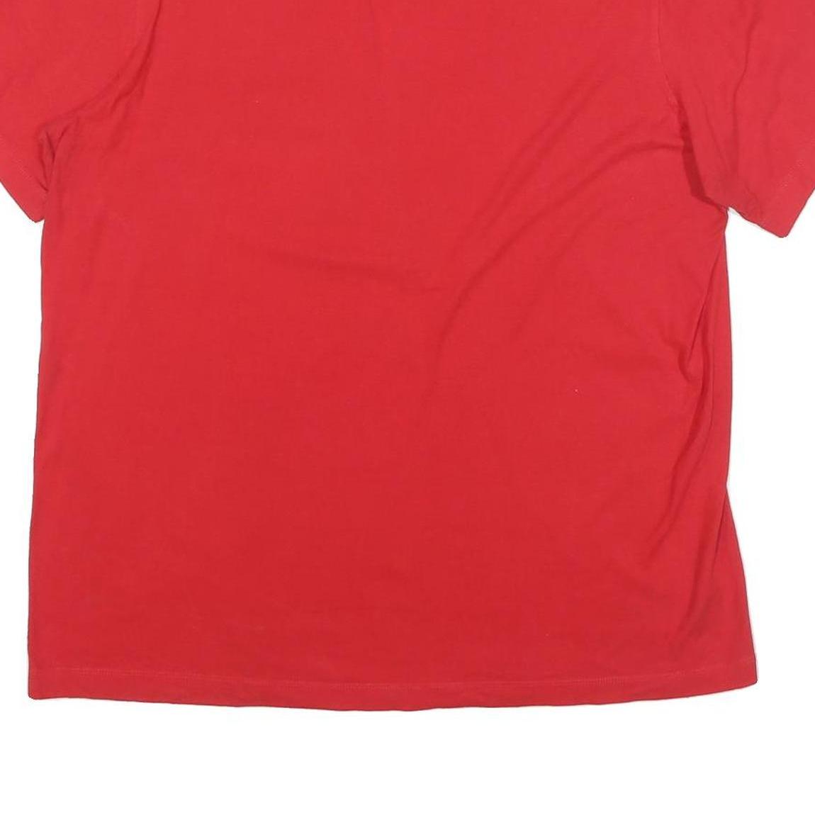 NIKE Mens Red Graphic T-Shirt L Short Sleeve Crew Neck Sports Casual