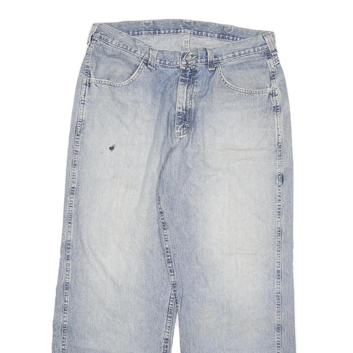 CARHARTT Mens Jeans Blue Relaxed Straight Denim Light W36 L30 Workwear Vintage