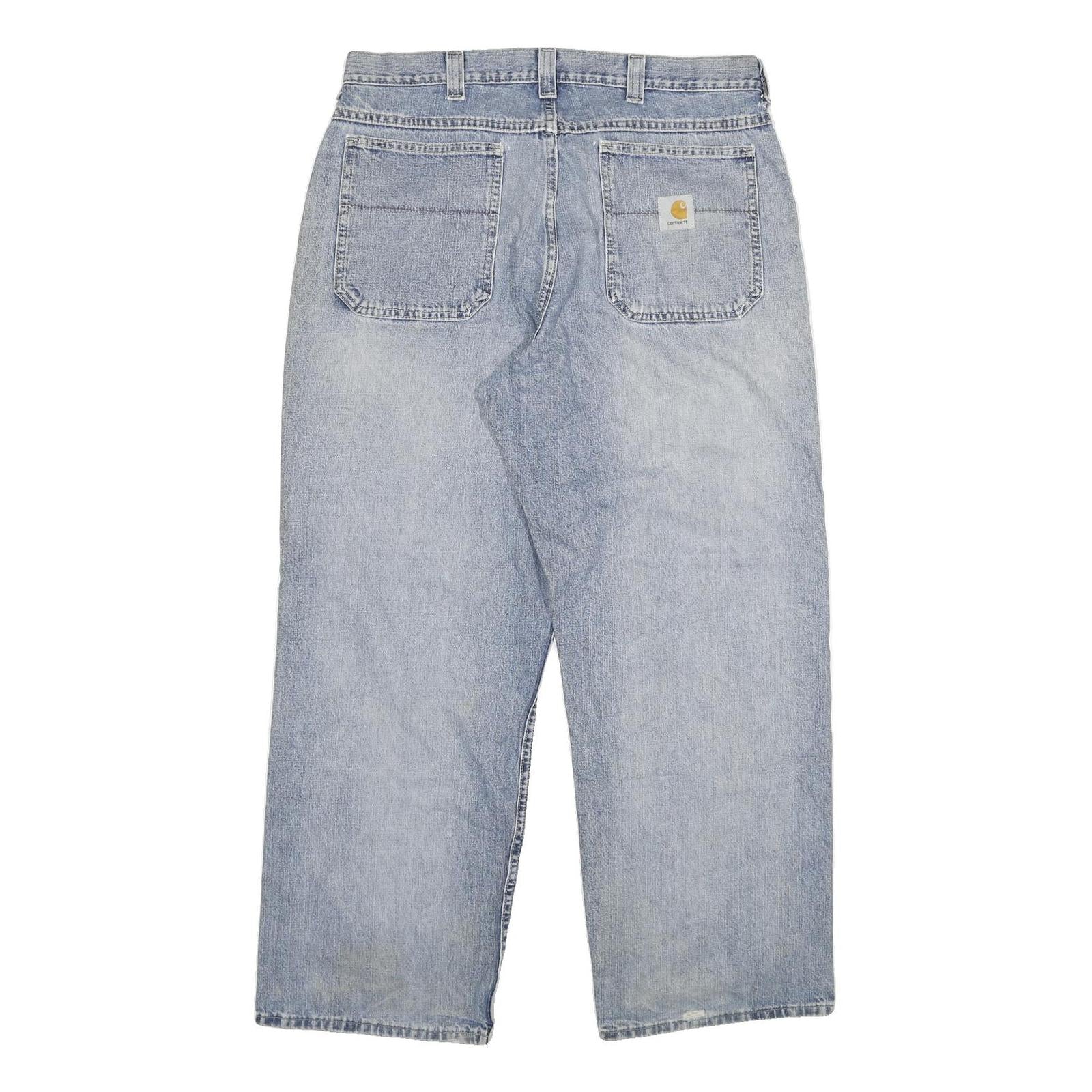 CARHARTT Mens Jeans Blue Relaxed Straight Denim Light W36 L30 Workwear Vintage