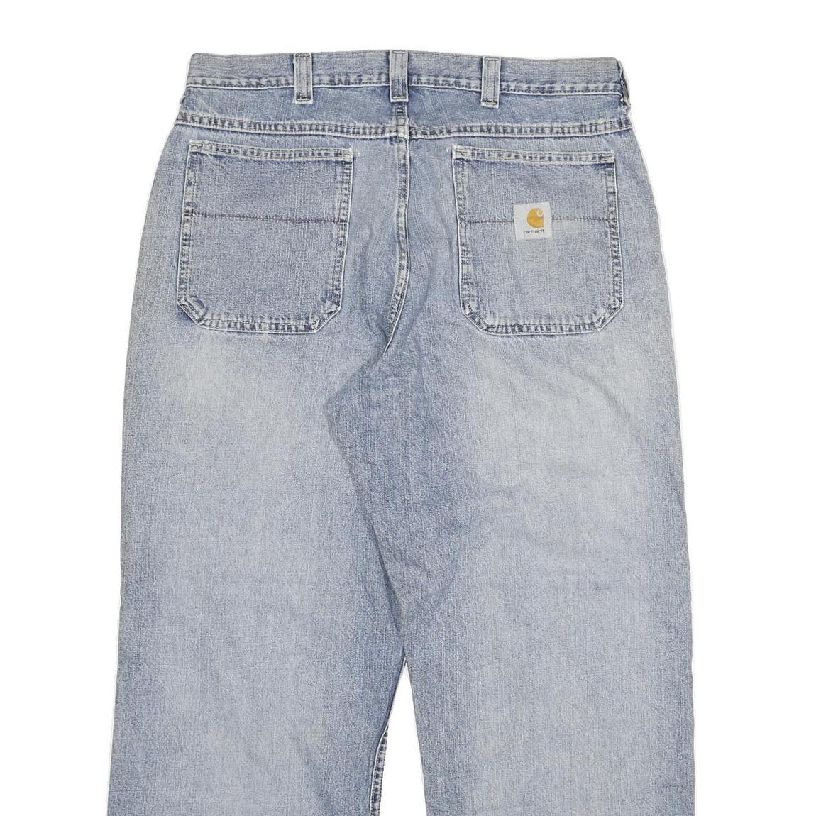 CARHARTT Mens Jeans Blue Relaxed Straight Denim Light W36 L30 Workwear Vintage