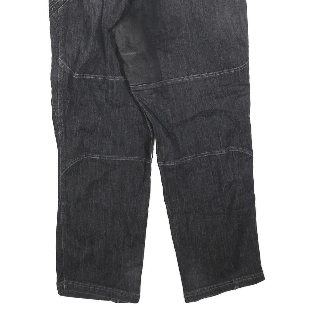 DICKIES Mens Cotton Blend Black Relaxed Straight Trousers W36 L32 Workwear