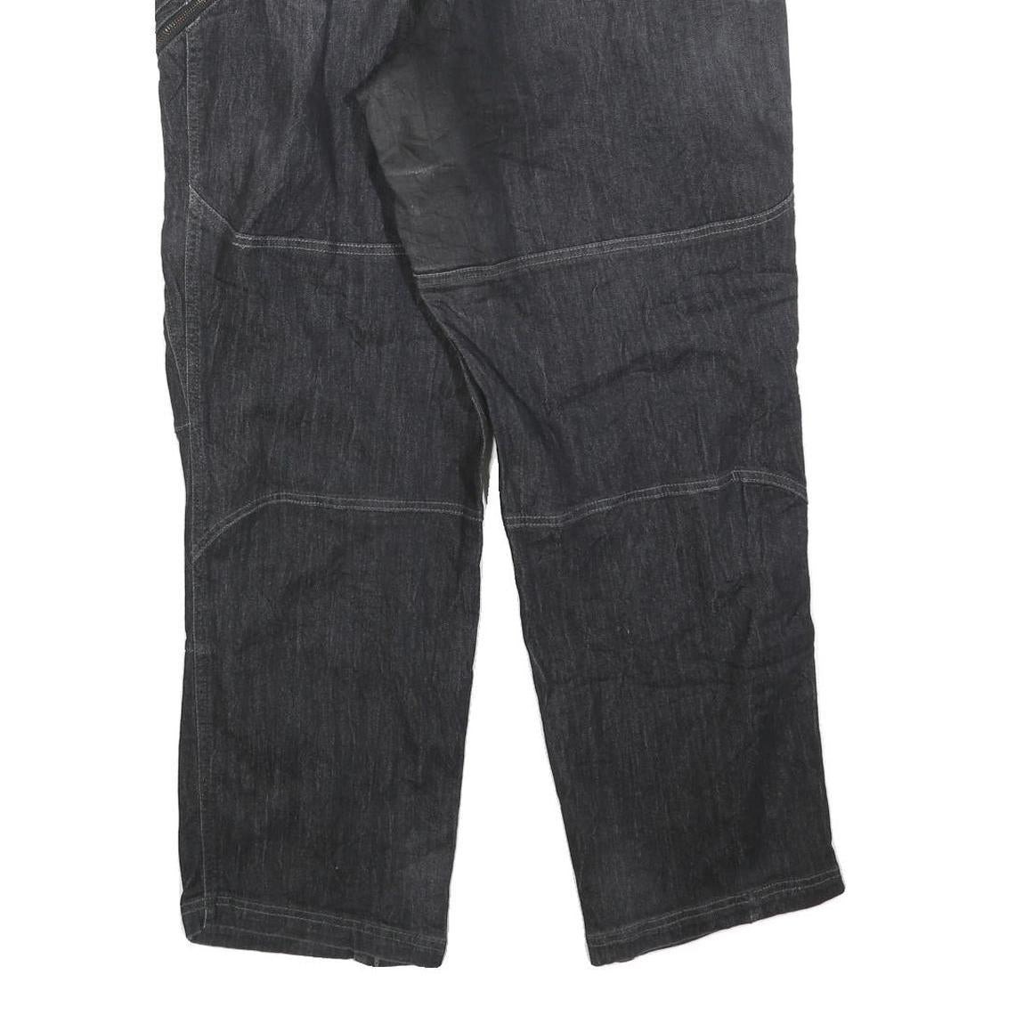 DICKIES Mens Cotton Blend Black Relaxed Straight Trousers W36 L32 Workwear