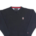 TOMMY HILFIGER Mens Navy Blue Cotton Crew Neck Basic Knit Jumper M Classic