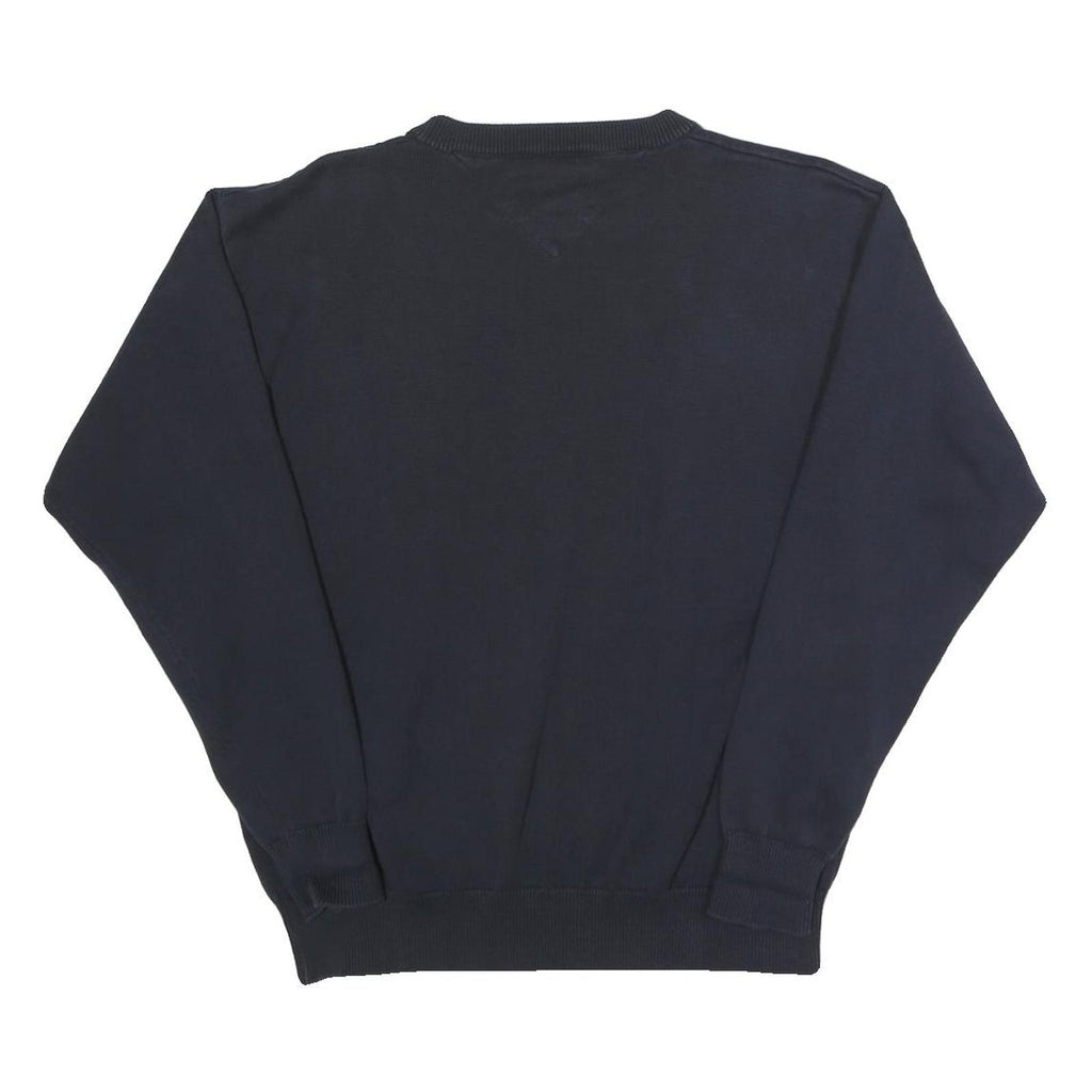 TOMMY HILFIGER Mens Navy Blue Cotton Crew Neck Basic Knit Jumper M Classic