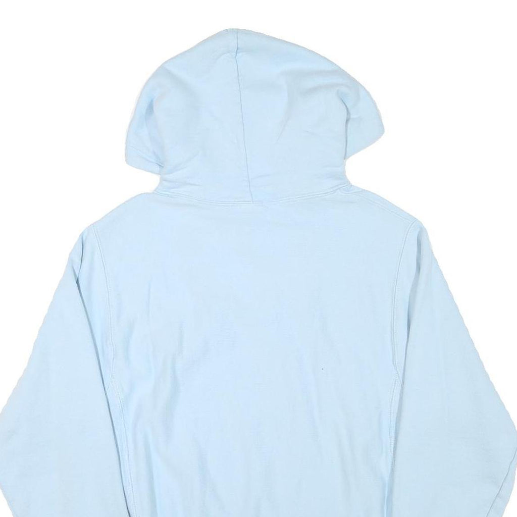 CHAMPION Mens Blue Pullover Hoodie S Classic Logo Cotton Blend Casual