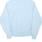 CHAMPION Mens Blue Pullover Hoodie S Classic Logo Cotton Blend Casual