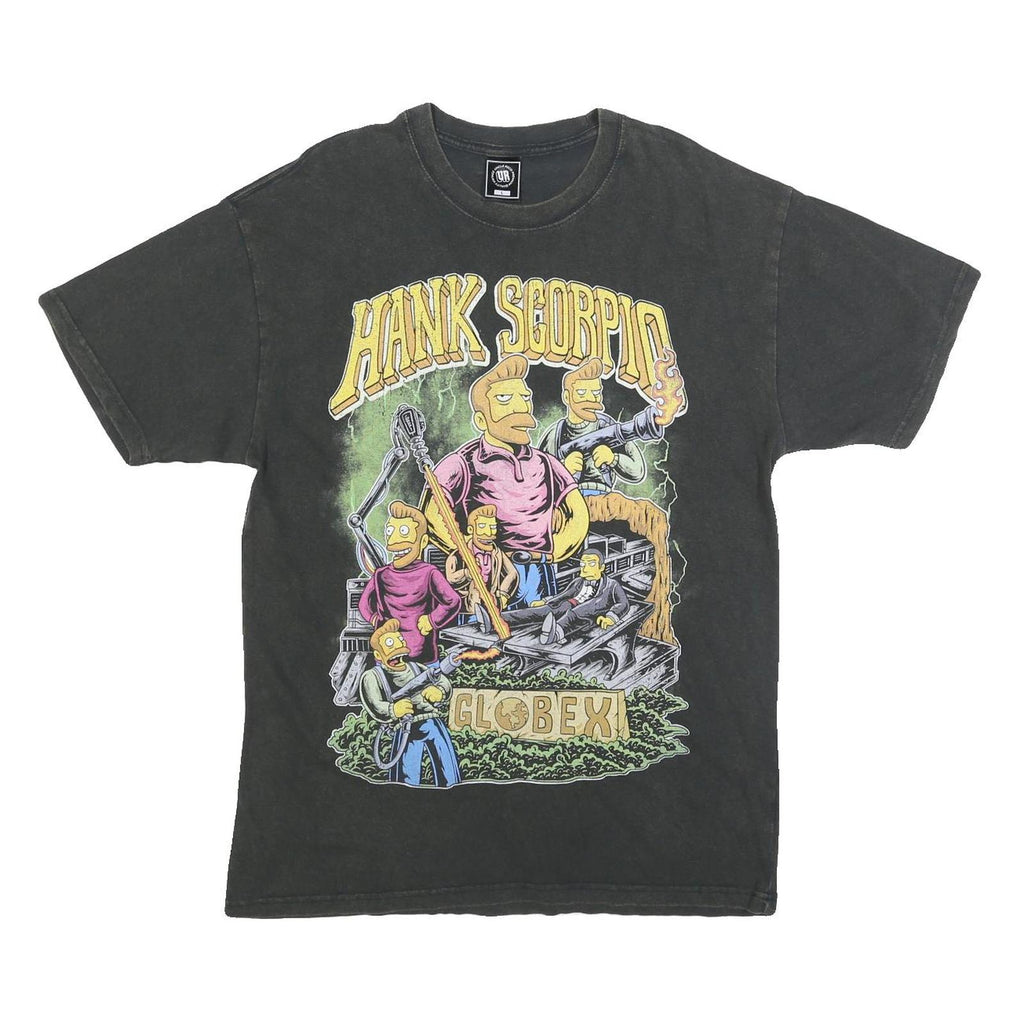 UNCLE RECO Mens Black Hank Scorpio Graphic T-Shirt L Short Sleeve Crew Neck