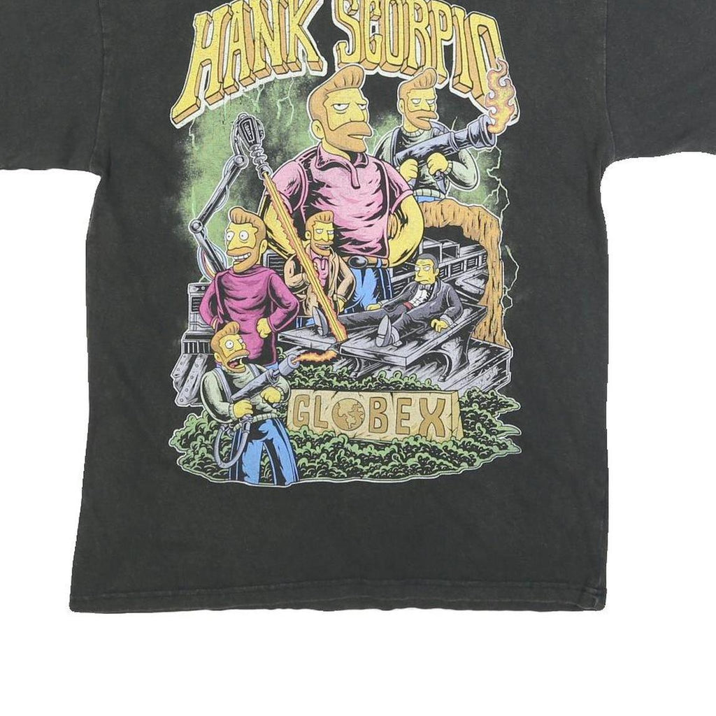 UNCLE RECO Mens Black Hank Scorpio Graphic T-Shirt L Short Sleeve Crew Neck