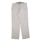 CHONM 707 Mens Cotton Blend Beige Regular Cargo Trousers W32 L32 Utility Pocket