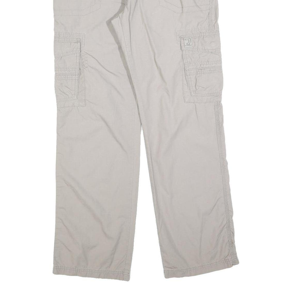 CHONM 707 Mens Cotton Blend Beige Regular Cargo Trousers W32 L32 Utility Pocket