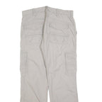 CHONM 707 Mens Cotton Blend Beige Regular Cargo Trousers W32 L32 Utility Pocket