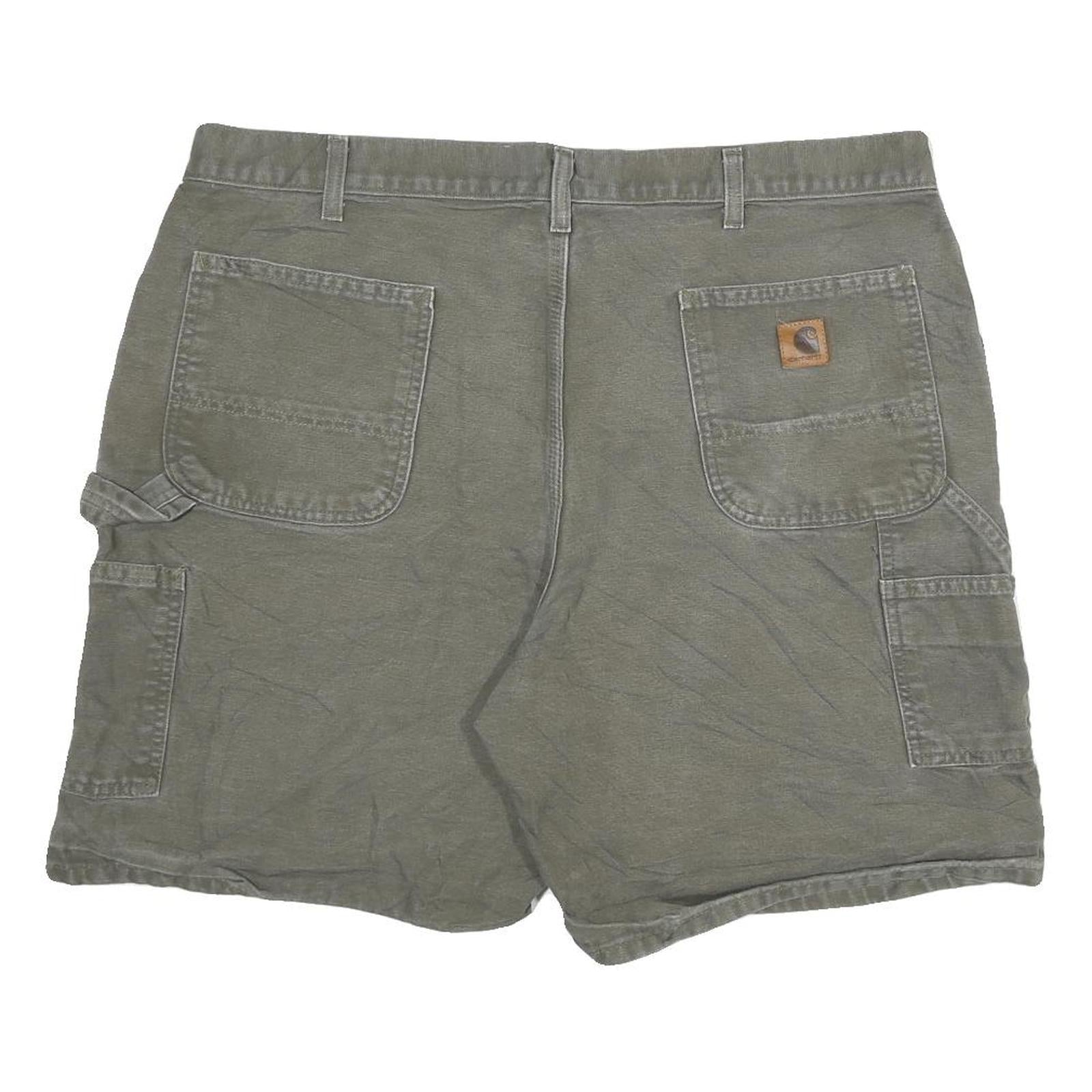 CARHARTT Mens Green Casual Cotton Blend Workwear Shorts 3XL W40 Durable