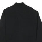 CALVIN KLEIN Mens Black Cotton Blend Zip Jacket XL Knit Collar Casual Outerwear