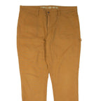 DICKIES Carpenter Workwear Womens Trousers Brown Slim Straight W38 L31