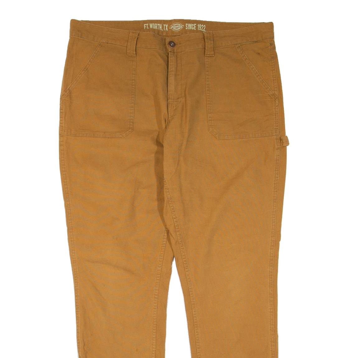 DICKIES Carpenter Workwear Womens Trousers Brown Slim Straight W38 L31